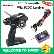 DUMBORC X6P 6CH 2.4G Radio Transmitter+P6DC Receiver DC LED Set for RC Car Boat