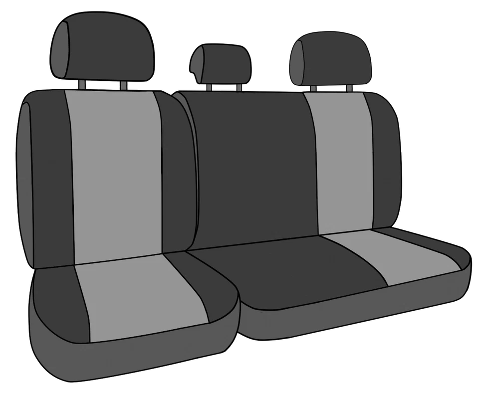 Fundas de asiento de coche CalTrend aptas para Ford F-150 2021-2025 carbón microgamuza personalizadas Foto 4 de 4