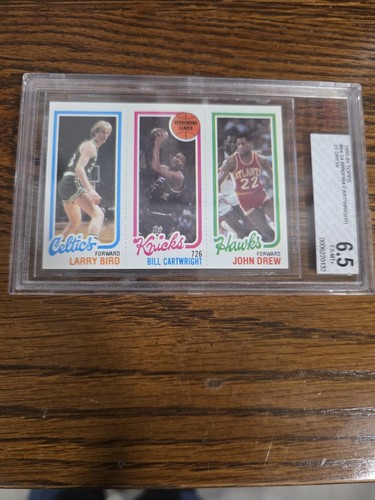 Larry Bird / Bill Cartwright / John Drew #23 / 34 / 164 1980 Topps card