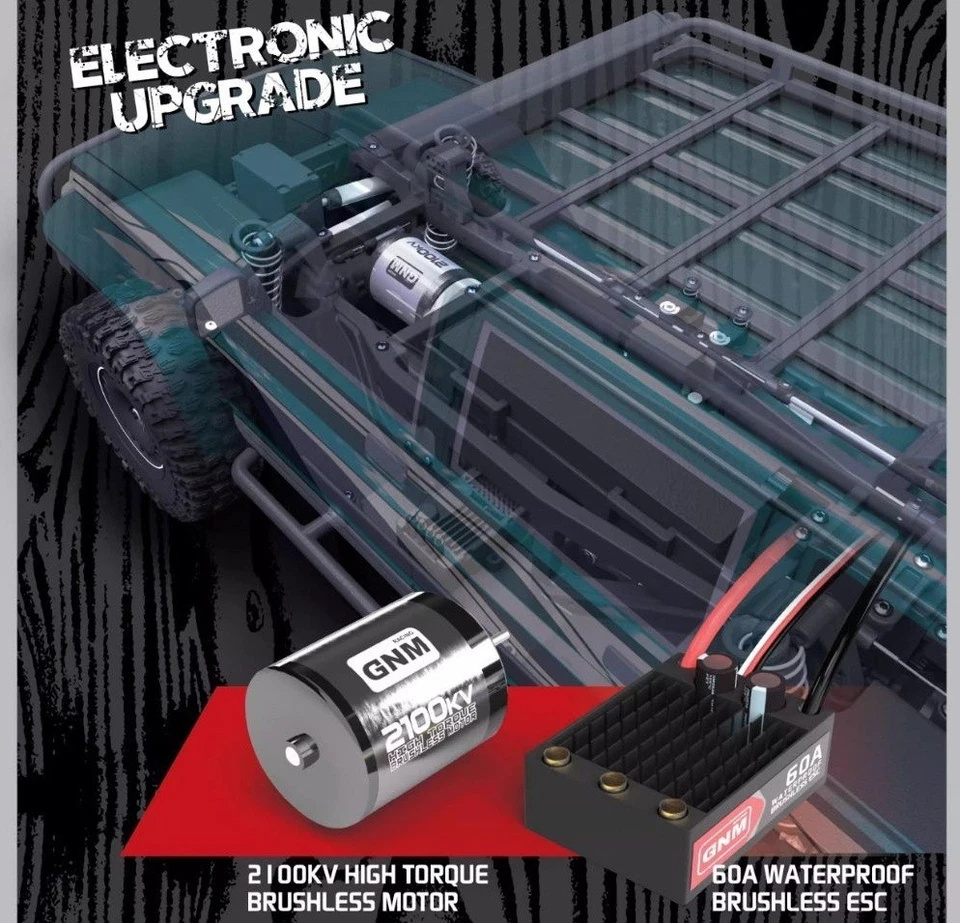 Yikong 4107 Pro Crawler Brushless 1/10 Grün - Bild 3 von 4