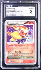 CGC 8 Infernape LV.X 121/130 Diamond & Pearl Holo Pokemon Card on eBay