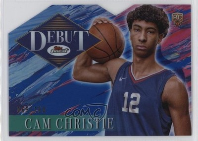 2024-25 Topps Finest Debut Blue Refractor /150 Cam Christie #D-30 Rookie RC 3p5