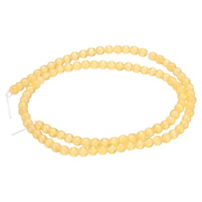 98pcs Orange Yellow Cat's Eye Stone Beads 4mm Round Crystal Loose Bead