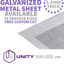 1.2mm GALVANIZED METAL SHEET - VARIOUS SIZES AVAILABLE - FREE CUSTOM CUT