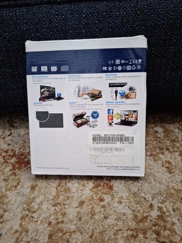 Samsung DVD Writer Portable USB External Ultra Thin SE-218 Windows Mac M6 - Picture 3 of 3