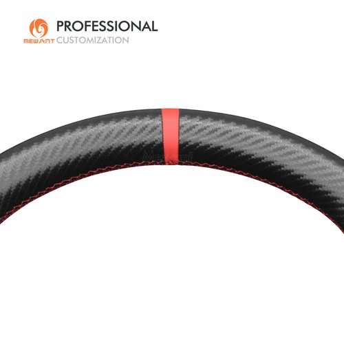 MEWANT PU fibra de carbono cuero auténtico funda de volante para Alfa Romeo 159 TI Brera 2011 - Imagen 6 de 10