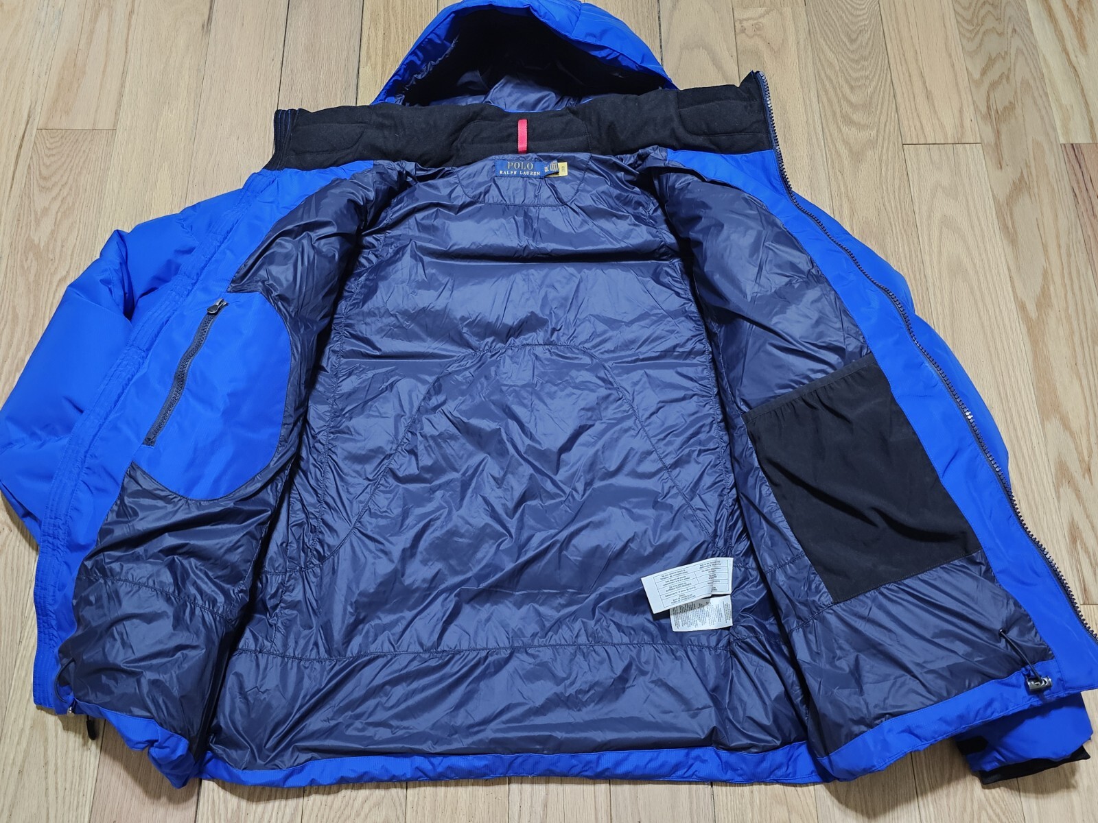 Polo Ralph Lauren Uomo Giacca Grande & Alta Cappotto Blu Reale Grande Pony Tampone Cappuccio