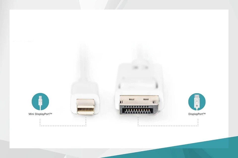 3 Stück 2m DisplayPort auf Mini DisplayPort 1.2 Kabel Adapterkabel Thunderbolt - Bild 3 von 4