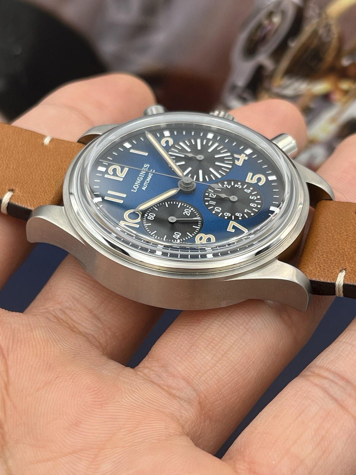 Longines Avigation Bigeye Automatic Titanium, Blu… - image 4