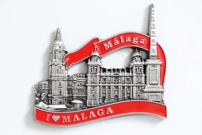 DESIGNO 3D - MALAGA - SPAIN - Souvenir Fridge Magnet Kitchen Decor Holiday Gift-Metal