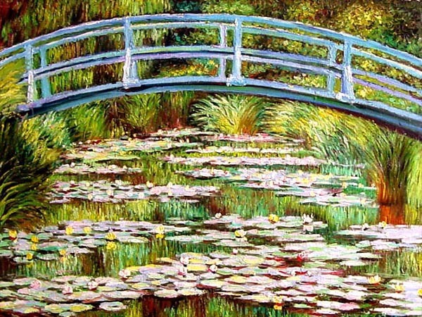 Claude Monet Repro Oil Painting - LE PONT JAPONAIS - size 30
