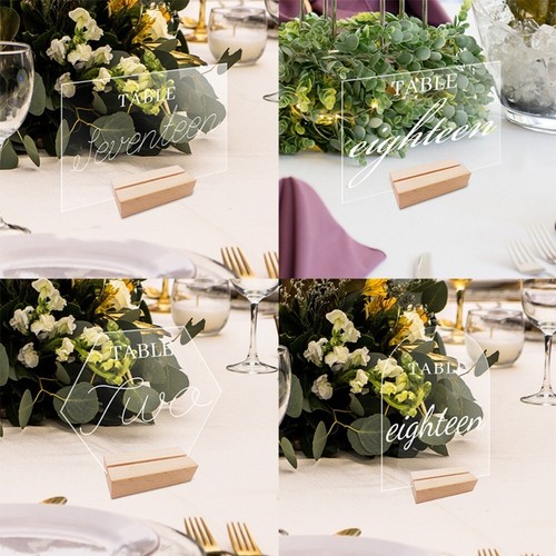 Table Number Plate Table Number Sign Card Display Stand Menu Display Frame - Picture 5 of 14