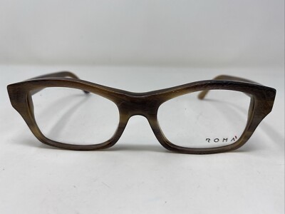 Roma Italy TYPE C03 52-19-140 Brown Granite Full Rim Eyeglasses Frame LT06