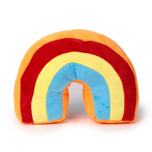 PlüSch Regenbogen TüRstopper Dekoration TüRpuffer Weich 25 Cm Bunt Neu ♥-image