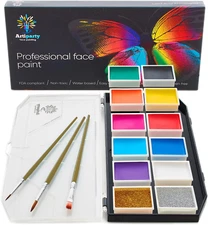 Face Paint Kit - Dermatologically Tested, Non-Toxic & Hypoallergenic - Professio