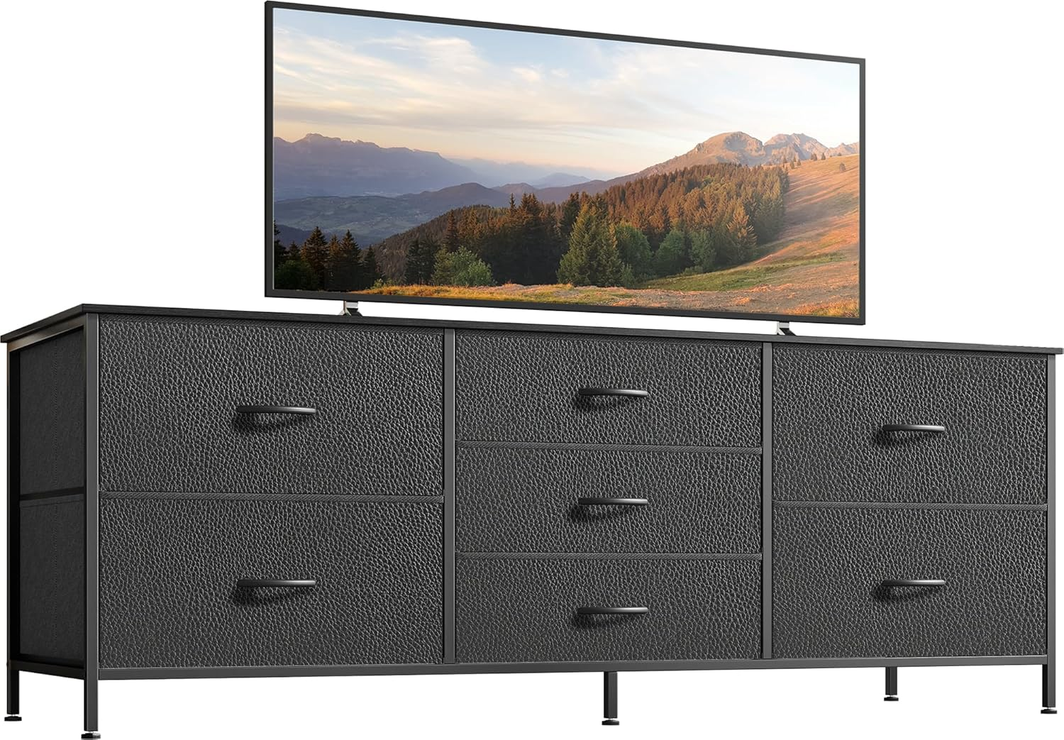 55 Inch Bedroom Dresser TV Stand with Long Top for 43-60 Inch TVs