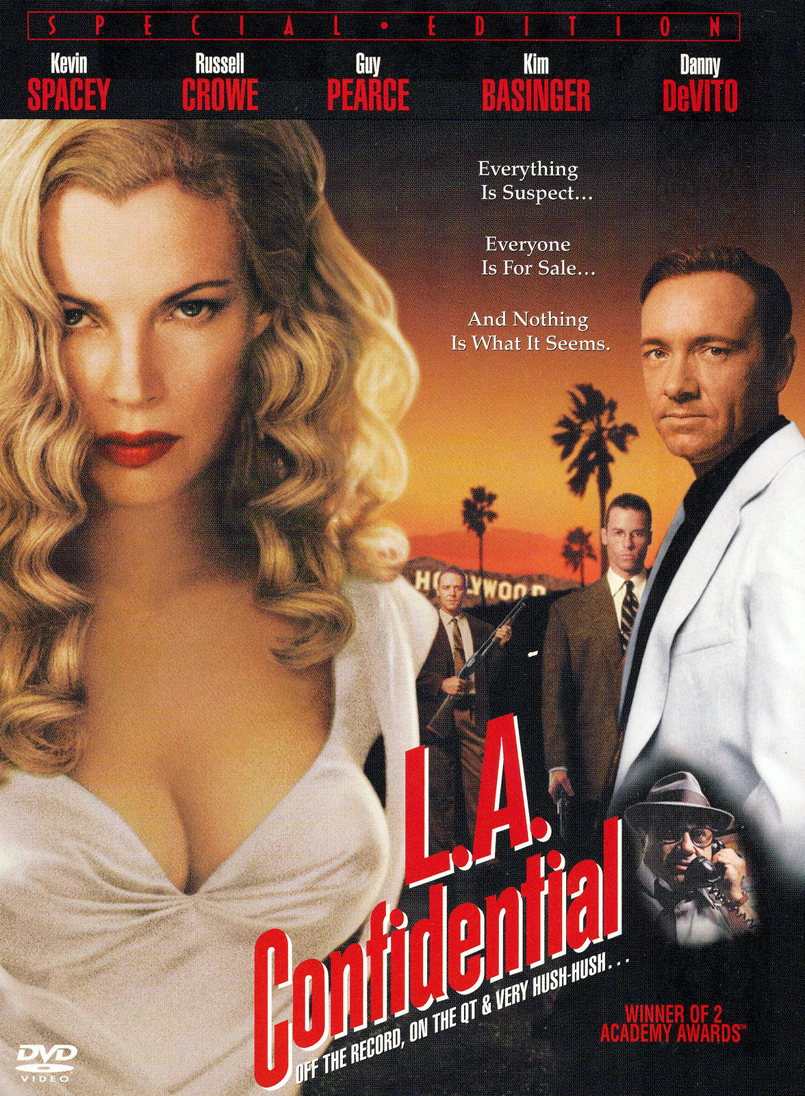 L.A. Confidential DVD 1997 Russell Crowe Danny Devito Hollywood Crime Thriller❤