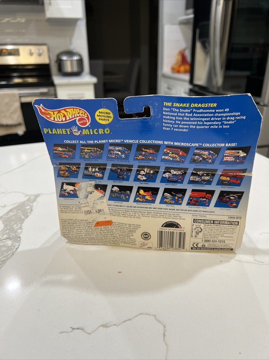 ホットウィール PLANET MICRO THE SNAKE Hot Wheels Planet Micro Dragster Racing Series The SNAKE Set