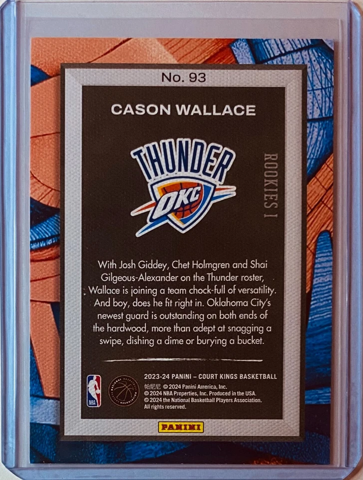 2023-24 Panini Court Kings 'Rookies I' #93 Cason Wallace (RC) - Image 2 of 2