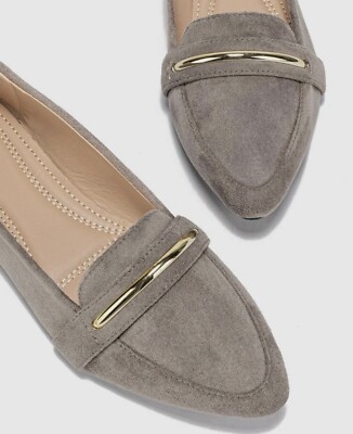 Obtaom Women's Pointy Toe Loafer Flat Comfortable Faux Suede Work Shoes,Cute... 