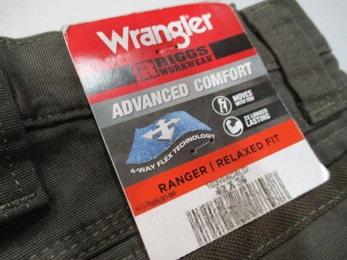 B2 NEW Wrangler Riggs Workwear 42 42x36 stretch Ranger brown cargo pants - Picture 4 of 5