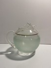 Vintage West Virginia MCM Blendo Juice Pitcher Green Frosted Gold Rim 5 1/2" — photo 1
