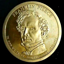2010 S $1 US Presidential Dollar Coin 14 Franklin Pierce GDC Proof 22lrr0726-1