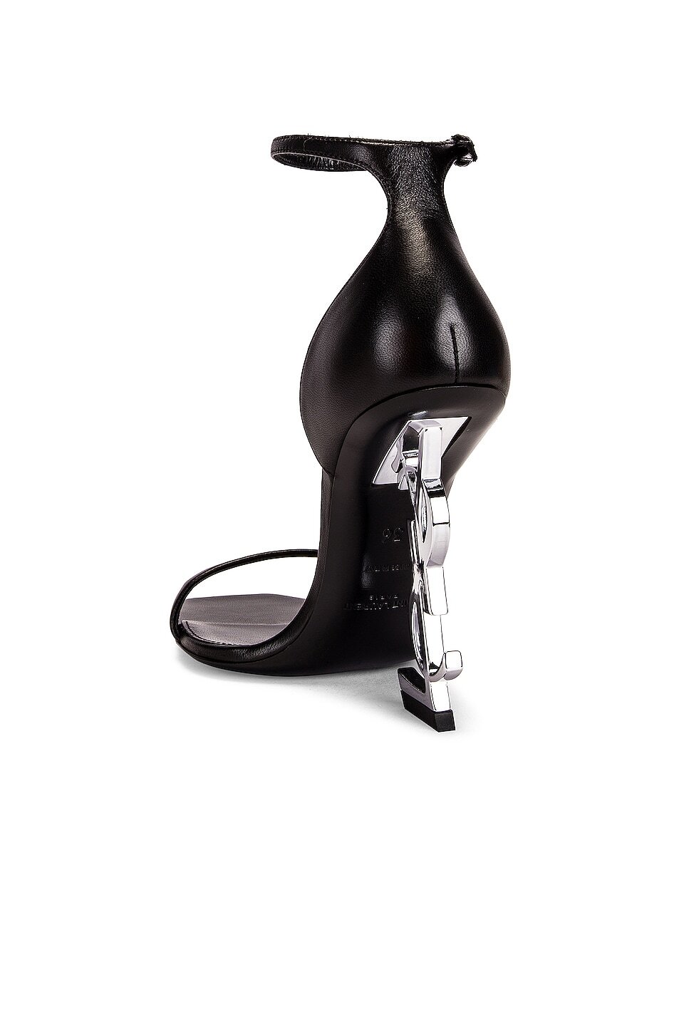 Saint Laurent Opyum sandalo con cinturino alla caviglia in nero taglia 9Us 39