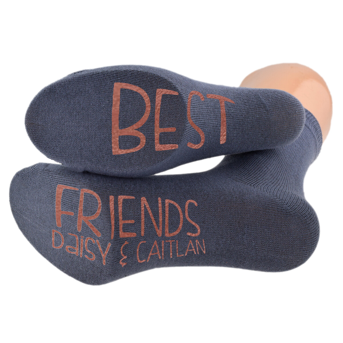 SAOLA Calze personalizzate Best Friends suola grigio cenere da donna uomo e bambino X6N940