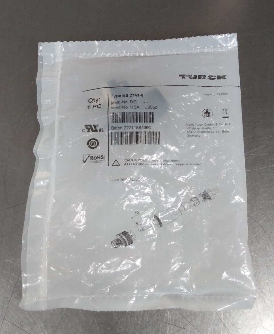 Turck BS8141-0 Straight male connector Loc5C3