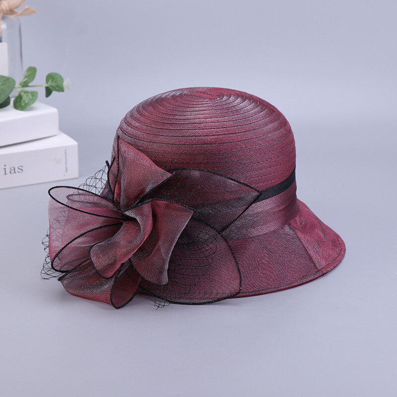 ladies dress hats amazon Wedding Women's Hats Womens Summer Dress Hat Wide Leaf Flower Bridal Shower Hat Sun Designer Church Hats Spring And Summer 2026 Womens Bridal Organza Tea Party