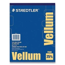 Staedtler Vellum Tracing Paper, 8.5 x 11, White, 50/Pad