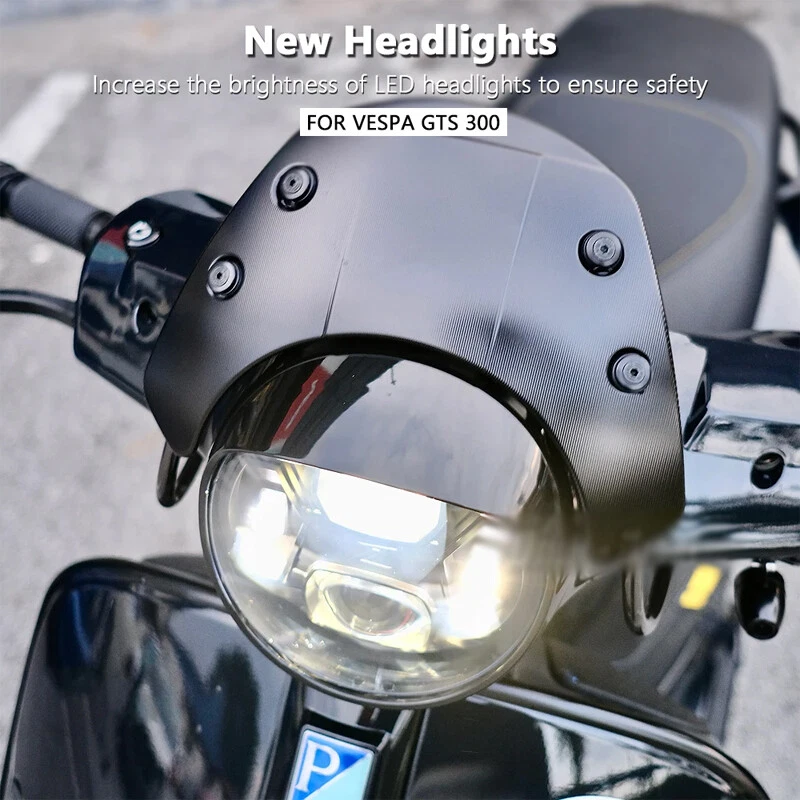 Nuevos Accesorios Faro LED Delantero Faro Luz Carenado Para Vespa GTS300 Foto 3 de 4