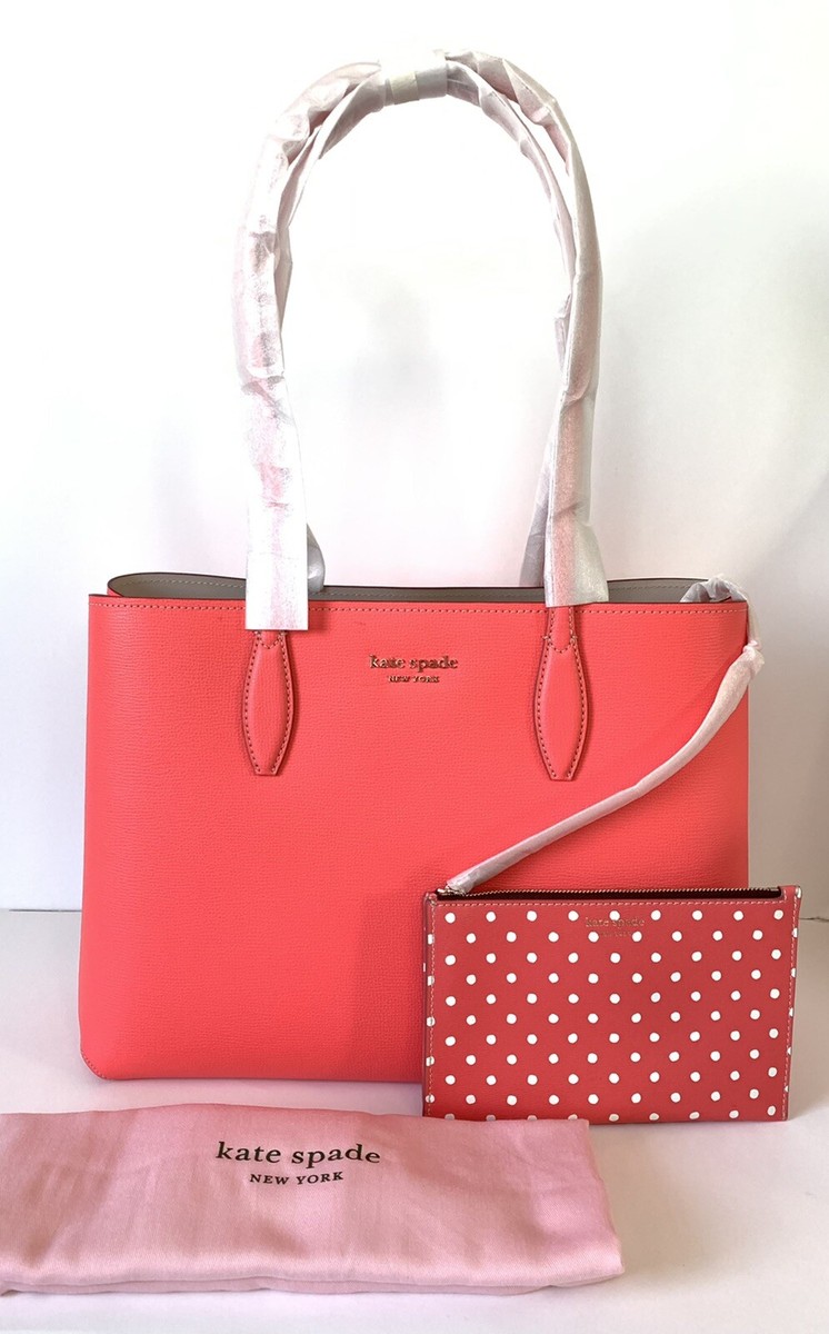 NWT Kate Spade All Day Leather Large Shopper Tote Bag Wristlet