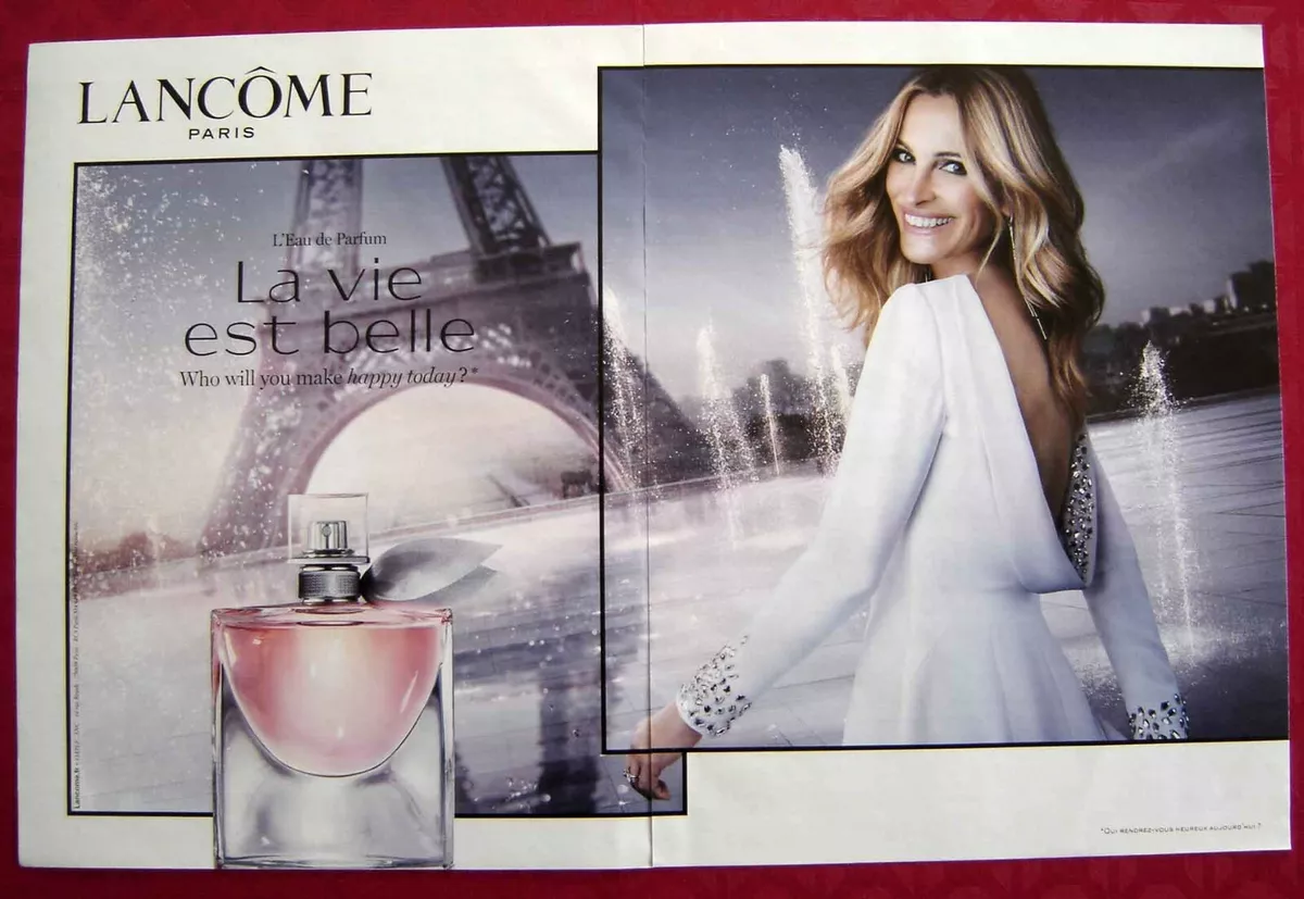 Vice Ofte talt dygtige Paper Advertising - 2018 Lancôme "La Vie Est Belle" Perfume, Julia Roberts  | eBay