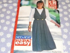 BUTTERICK 6447 MISSES SEE & SEW EASY JUMPER AND TOP  PATTERN-UNCUT--6-8-10