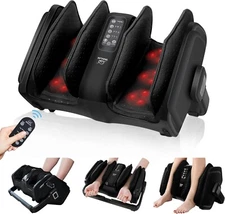 Massager for Foot Calf with Heat, Deep Kneading, Rolling, Vibration, Compression