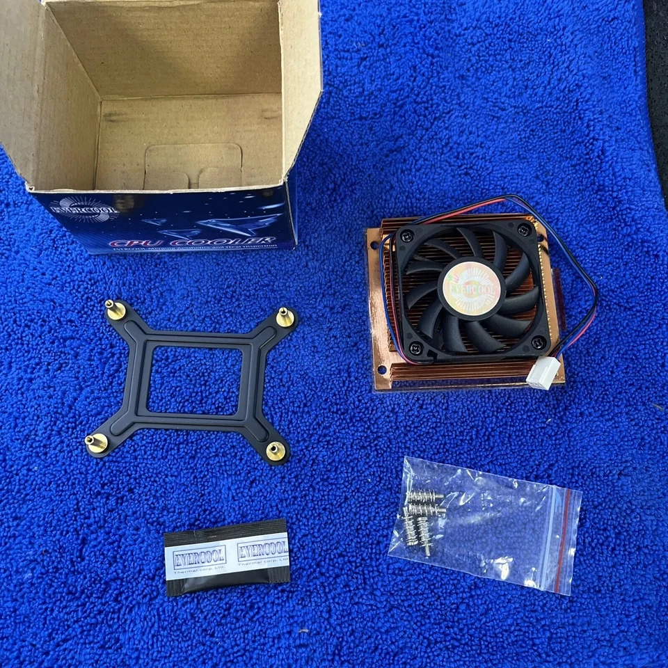 EverCool Socket 478 Low Profile Copper Heatsink 1U CPU Cooler - Image 2 of 3