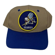 Vintage NOS US Navy Seabee Hat Embroidered Snapback Mitchell Proffitt