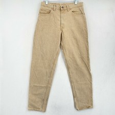 VTG 90s Levis 550 XX Denim Jeans Mens 31x31 Tan Stone Zip Tapered USA TAG 34x34