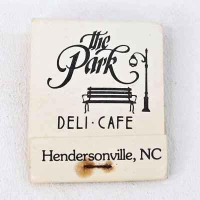 The Park Deli Cafe Hendersonville NC Restaurant Advertising Matchbook-Unstruck