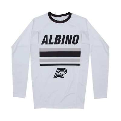 Albino and Preto 18 Comp Rash Guard LS   White   Medium (M)   BRAND NEW