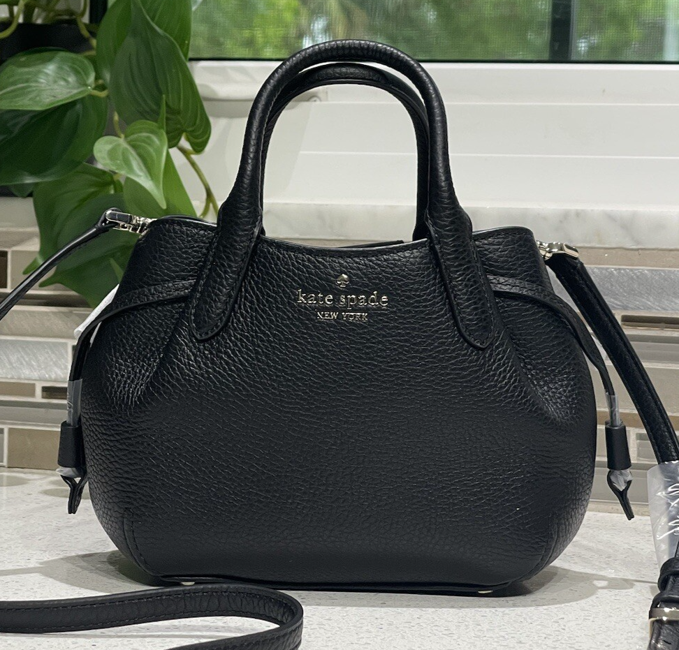 KATE SPADE DUMPLING MINI XS SATCHEL CROSSBODY BAG PURSE TOTE BLACK