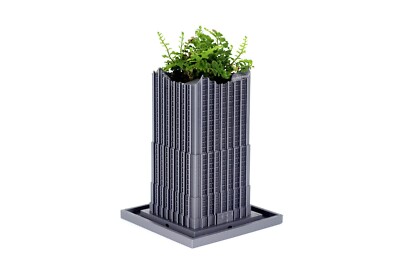 Apocalypse Planter, Overgrown City Buildings Plant Holder, 3x2 Inch Diameter Pot