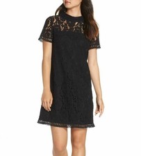 vince camuto high neck lace shift dress