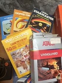 Atari 2600 System with Games in boxes and 3 controllers Video Vintage