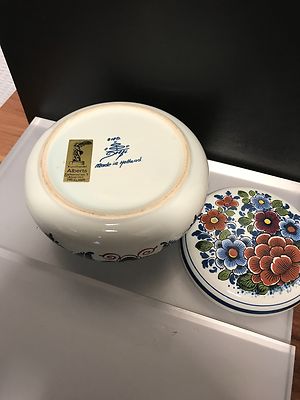 Bonbonnière En Céramique Colorée - 14 Cm De Hauteur, Excellent état, Fabriquée Aux Pays-Bas