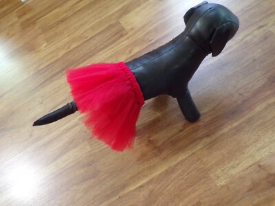 pet dog cat tulle tutu skirt, red, Medium size details)