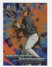 2018 Bowman Platinum GLEYBER TORRES Prismatic Prodigies Orange Rookie RC #21/25