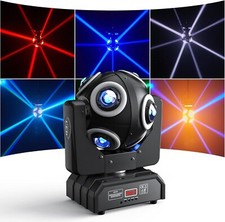 150W Moving Head Light 8 LEDs RGBW 360 Rotation DJ Light DMX 512 14CH with Sound